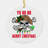 Yo Ho Ho Pirate Merry Kerstmis Keramisch Ornament (Voorkant)