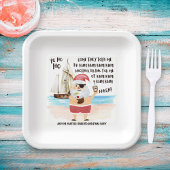 Yo Ho Ho Pirate Santa Kerstfeest Papieren Bordje