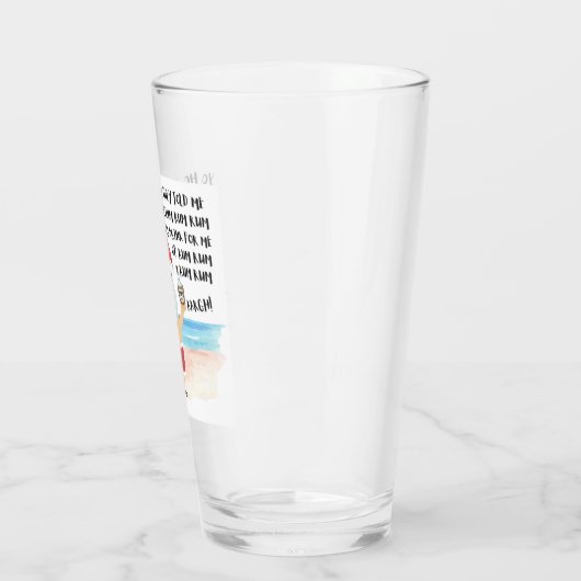 "Yo Ho Ho Pirate Santa Rum kerstbar" Glas (Links)