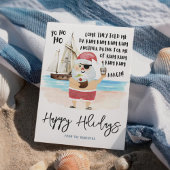 Yo Ho Ho Pirate Santa Rum Kerstmis Feestdagenkaart