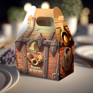 Yo-Ho-Ho Pirate Schatkist Opvouwbare Geschenkdoos Bedankdoosjes