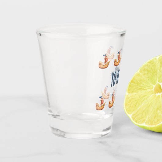 Yo Ho Ho Pirate Schip Thema Shot Glas (Links)