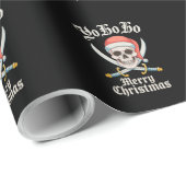 Yo Ho Ho Prettig Kerstfeest Piraat Kerstmis Schede Cadeaupapier (Rol Hoek)