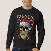 "Yo Ho Ho Santa Skull Pirate met Kerstmis Jolly Ro Trui (Voorkant)