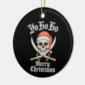 Yo Ho Vrolijk Kerstfeest Piraat Xmas Schedel Vakan Keramisch Ornament (Links)