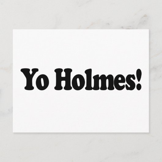 Yo Holmes Briefkaart (Voorkant)