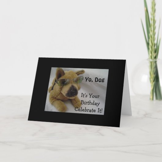 Yo Honden Verjaardagsgroet Kaart (Voorkant)