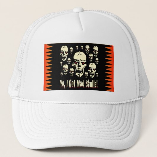 Yo Ik heb Mad Skulls Gfx BG-01 Trucker Pet (Voorkant)