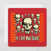Yo Ik heb Mad Skulls Gfx BG-02 Vierkante Kaart (Voorkant / Achterkant)
