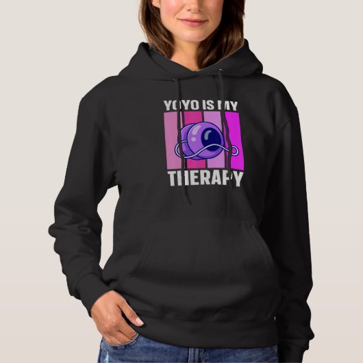 "Yo is My Therapy Retro Yo" Hoodie (Voorkant)