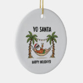Yo Kerstman Funny Summer Kerstmis Prettige Feestda Keramisch Ornament (Rechts)