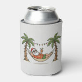 Yo Kerstman Grappige Zomer Kerst Tropisch Vakantie Blikjeskoeler (Blikje Voorkant)