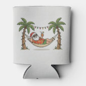 Yo Kerstman Grappige Zomer Kerst Tropisch Vakantie Blikjeskoeler (Voorkant)