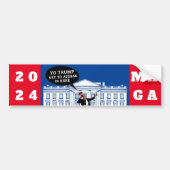 YO Kom terug Trump 2024 | Whitehouse ULTRA MAGA Bumpersticker (Voorkant)