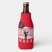 YO Kom terug Trump 2024 | Whitehouse ULTRA MAGA Flesjeskoeler (Fles Voorkant)