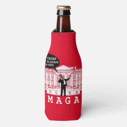 YO Kom terug Trump 2024 | Whitehouse ULTRA MAGA Flesjeskoeler (Fles Voorkant)
