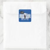 YO Kom terug Trump 2024 | Whitehouse ULTRA MAGA Vierkante Sticker (Tas)