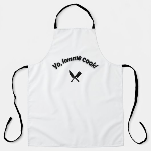 Yo, Lemme Cook Grappig Schort voor Mannen en Vrouw (Voorkant)