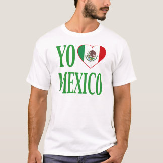 Yo Love Mexico (Ik hou van Mexico) met Flag Heart T-shirt