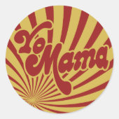 Yo Mama Ronde Sticker (Voorkant)