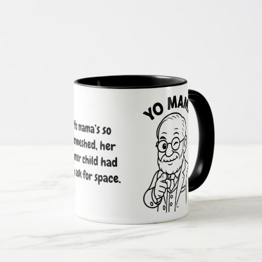 Yo Mama Therapy Joke Mug – Inner Child Enmeshment Mok (Voorkant rechts)