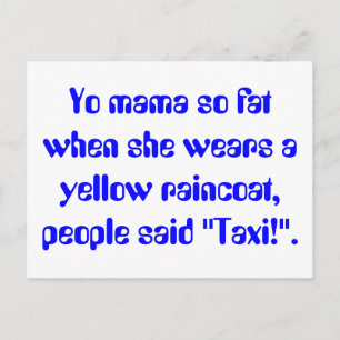 Yo mama zo dik briefkaart