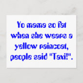 Yo mama zo dik briefkaart (Voorkant)