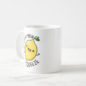 Yo Mijn Belangrijkste Knijp Grappige Citroen Pun Koffiemok (Voorkant links)