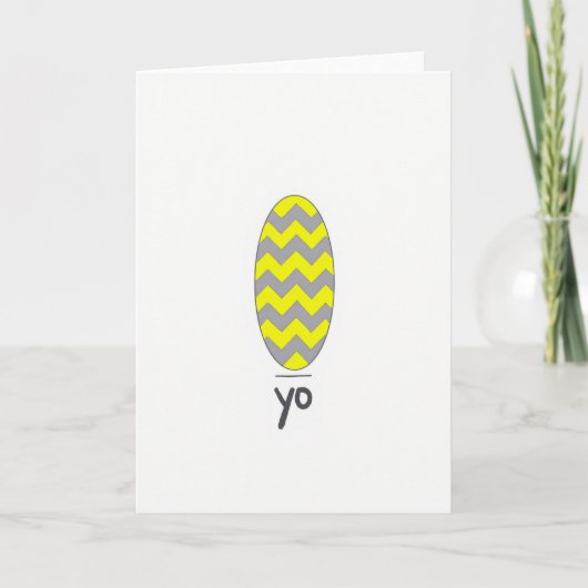 Yo Modern Grafische Wenskaart Kaart (Voorkant)
