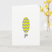 Yo Modern Grafische Wenskaart Kaart (Gele Bloem)