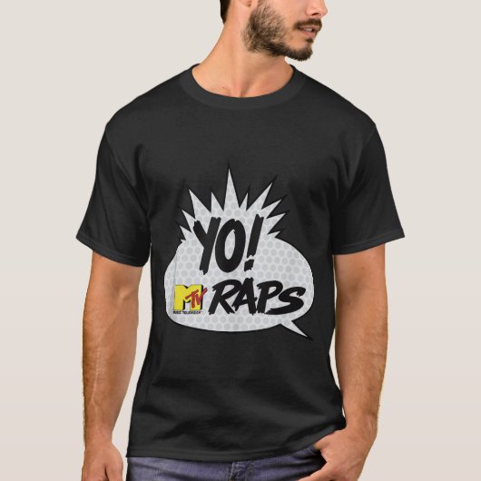 YO! MTV Rap Comic Book Talk Bubble T-shirt (Voorkant)