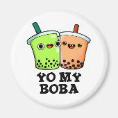 Yo My Boba Funny Boba Tea Pun Magneet (Voorkant)