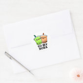 Yo My Boba Funny Boba Tea Pun Ronde Sticker (Envelop)