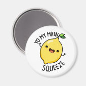 Yo My Main Squeeze Funny Fruit Lemon Pun Magneet (Voorkant / Achterkant)