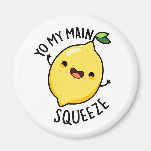 Yo My Main Squeeze Funny Fruit Lemon Pun Magneet (Voorkant)