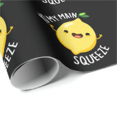 Yo My Main Squeeze Funny Lemon Pun Dark BG Cadeaupapier (Rol Hoek)