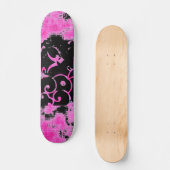 Yo Pink Grunge Skateboard (Voorkant)