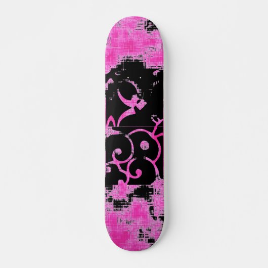 Yo Pink Grunge Skateboard (Voorkant)