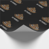 Yo Popeople Funny Poop Pun Dark BG Cadeaupapier (Hoek)