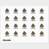 Yo Popeople Funny Poop Pun Ronde Sticker (Vel)