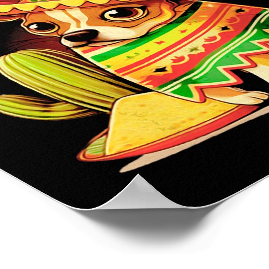 Yo Quiero Taco Chihuahua Dog  Funny Bell Poster (Hoek)