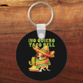 Yo Quiero Taco Chihuahua Dog Funny Bell Sleutelhanger (Voorkant)