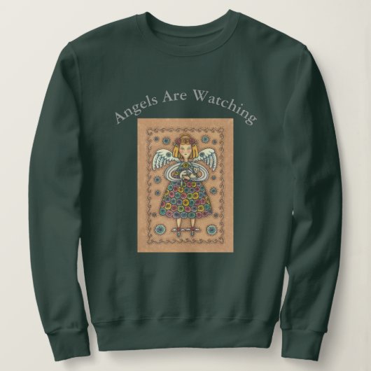 Yo Quilt GUARDIAN ANGEL EN CAT SWEATSHIRT (Design voorkant)