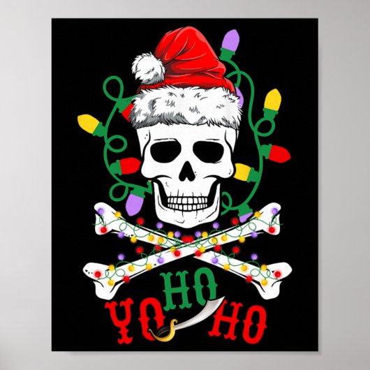 Yo S Ho Pirate Boat Cruise Xmas Skull Crossbones C Poster (Voorkant)