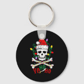 Yo S Ho Rate Boat Cruise Xmas Skull Crossbones Chr Sleutelhanger (Voorkant)