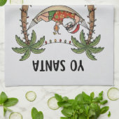 Yo Santa Funny Summer Christmas Happy Holidays Theedoek (Gevouwen)