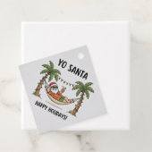 Yo Santa Funny Summer Christmas Tropical Holiday Bedankjes Labels (In situ)