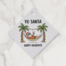 Yo Santa Funny Summer Christmas Tropical Holiday Bedankjes Labels