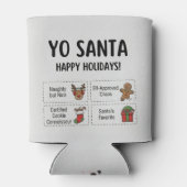 Yo Santa Funny Summer Christmas Tropical Holiday Blikjeskoeler (Achterkant)