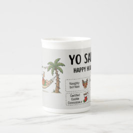 Yo Santa Funny Summer Christmas Tropical Holiday Porselein Kop